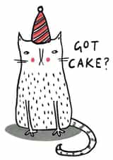cat cake Birthday Card 18805 created by Beth Garnett Illustration