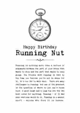 Happy Birthday Running Nut created by Coulson Macleod