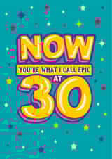 Funny 30th milestone birthday card for him or her. created by The Typecast Gallery