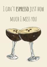 Punny Espresso 'Miss You' Card created by Daisy Humphries