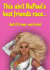 RuPaul’s Drag Race Best Friend Birthday Card created by @drawmecaricature