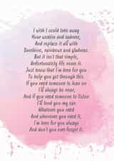 Thinking of you poem card created by Teri Creative