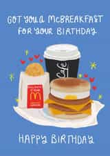 McDonalds morning Birthday Card 7729 created by Faye Finney