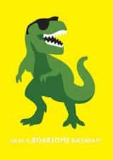 dinosaur t-rex Birthday Card 6691 created by Redback Cards