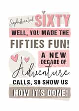 Sophisticated Sixty birthday card created by Mad Philomena