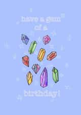 Gem crystal Birthday Card 18725 created by Dizzie Bee UK
