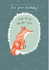 adult foxy birthday card created by Jasperpie