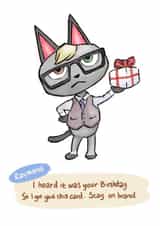 raymond animal crossing Birthday Card 12094 created by Gerry Alexis