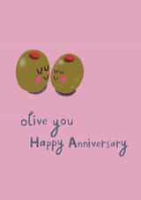 Olive you Anniversary card created by @AimeeStevens.Design