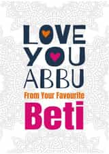 urdu dad Father's Day Card 18956 created by ROSHAH DESIGNS