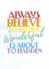 wonderful about to happen Just because Card 6988 created by The Happy Little Print Shop