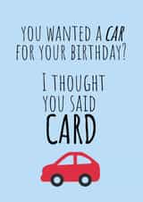 car pun Birthday Card 15285 created by Hardly Appropriate