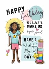 super proud Child Birthday Card 15232 created by Mad Philomena