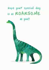 dinosaur roarsome Birthday Card 18676 created by Hidden Tales