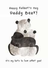 panda bear Father's Day Card 43291 created by Hidden Tales