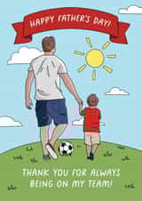Father's Day Football Dad and Son card created by Evie Garnett Designs