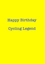 cycling cycle Birthday Card 13455 created by Running Cards UK