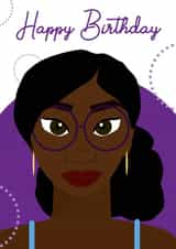 black girl African Birthday Card 19072 created by Leanne Creative