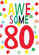 adult 80 Birthday Card 17687 created by Earlybird