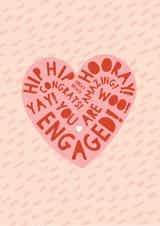 Heart shaped engagement card created by Zoe Spry