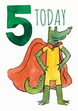 5 5th Birthday Card 12279 created by Half Pint Print