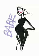babe pregnant Pregnancy Card 19102 created by Miss Magpie Fashion Spy