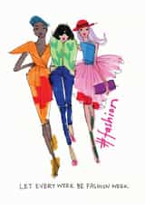 fashion week Birthday Card 19103 created by Miss Magpie Fashion Spy