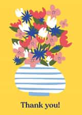 flowers vase Thank You Card 18605 created by Jive Prints