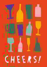 cheers drinks Thank You Card 18606 created by Jive Prints