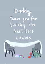 Daddy building the best dens with me created by Sam Bratby Art
