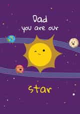 star dad Father's Day Card 41660 created by Kewl cards