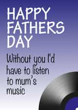 mum's music Father's Day Card 18138 created by JT Design