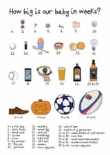 Pregnancy reveal card created by No-me illustrations