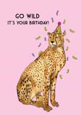 cheetah funny Birthday Card 18896 created by The Gifting Knot
