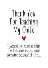 Teacher Thank You Thank You Card 18395 created by Natalie Frost