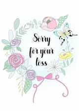 Sorry for your loss roses sympathy card created by Marie Goodchild