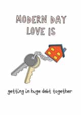 New home congratulations card created by No-me illustrations