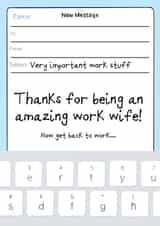 Work wife card created by No-me illustrations