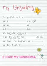 grandma grandmother Mothers Day Card 4236 created by Ilka Dickens