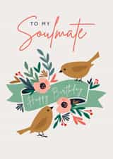 soulmate birds Birthday Card 18075 created by Graphic Factory