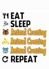 eat sleep Birthday Card 13073 created by ShortRound888