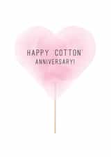 Pretty Cotton Candy Anniversary Card - Happy Cotton Anniversary created by Gillian Panter