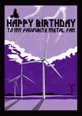 Heavy Metal Fan Birthday Card created by @katiehounsomeillustrator