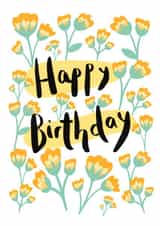 Floral Nature Birthday Card 19113 created by The Sunshine Bindery