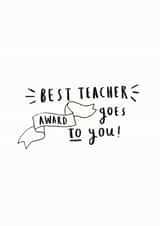 best teacher Thank You Card 14669 created by Ellie Ellie