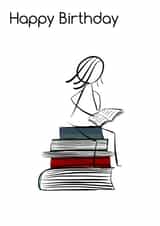 bookworm card book lover card Card 43941 created by 16 by Sophie