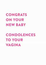 congrats vagina New Baby Card 17193 created by Stormy Knight