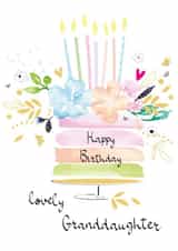 Granddaughter Birthday Cake Floral card created by SABIVO Design by Sabina