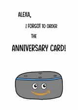 alexa amazon Anniversary Card 19144 created by Butlin Designs