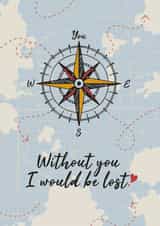 Lost without you anniversary card created by Crazed Creative